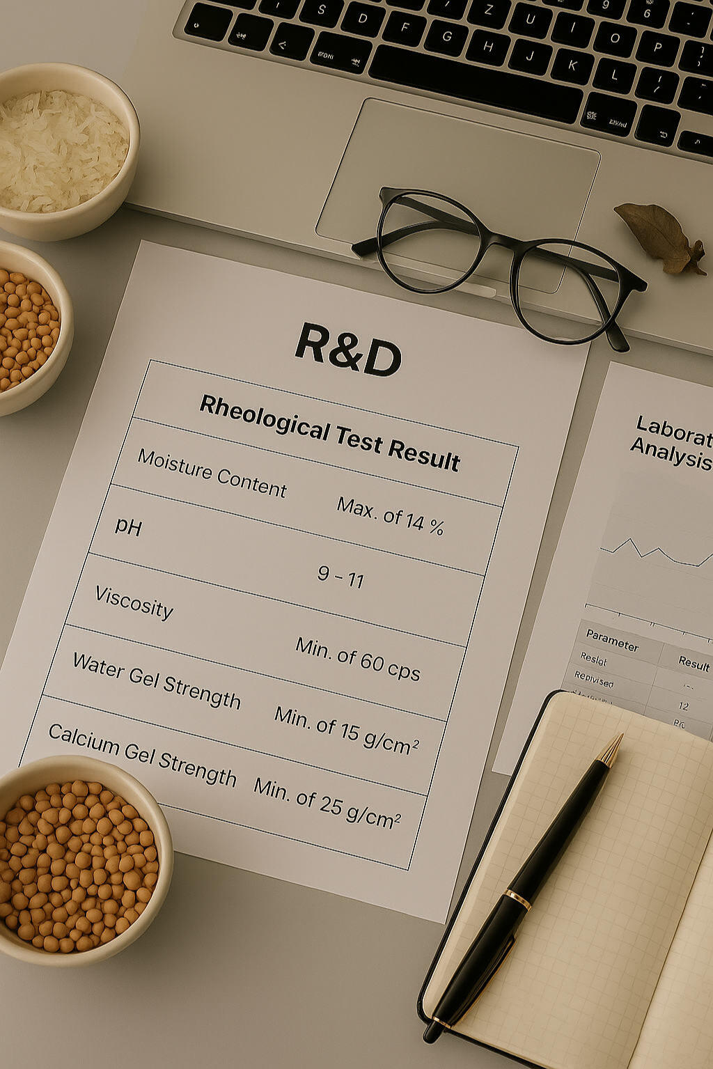Example of a rheological test result report for Semi Refined Carrageenan Iota Example of a rheological test result report for Semi Refined Carrageenan Iota analysed by Jo-an Refugio the lead hydrocolloid technical advisor